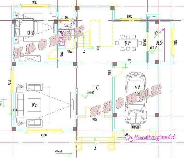 15x12米多陽臺環(huán)保舒適帶閣樓豪華美觀的三層別墅設(shè)計圖效果圖