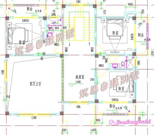 15x12米多陽臺環(huán)保舒適帶閣樓豪華美觀的三層別墅設(shè)計圖效果圖
