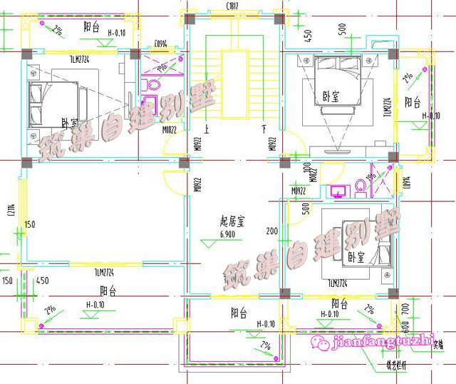 15x12米多陽臺環(huán)保舒適帶閣樓豪華美觀的三層別墅設(shè)計圖效果圖
