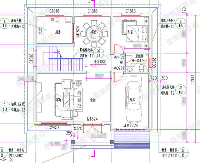 11×11二層帶挑空客廳農(nóng)村小別墅施工效果圖，采用磚混結(jié)構(gòu)，主體造價20萬！