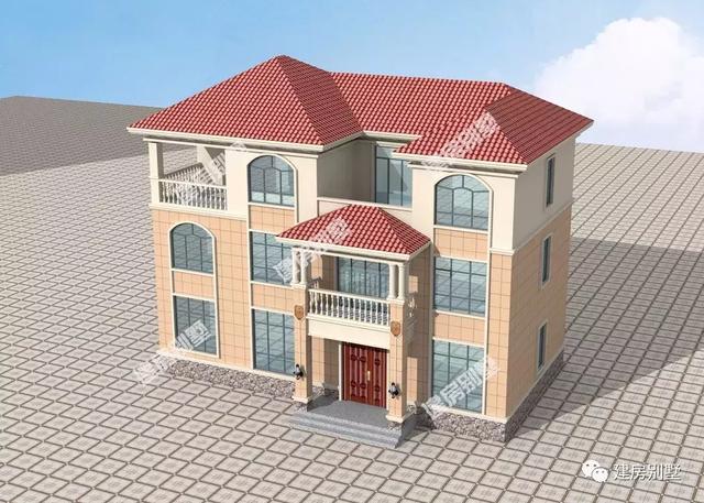 15.9×10.1米三層農(nóng)村別墅圖，配十個(gè)臥室，要建就建村里最好的