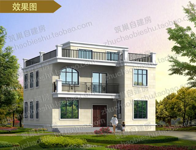 兩款經(jīng)濟(jì)實(shí)用易建造二層平屋頂農(nóng)村自建房（全套）施工效果圖，造價(jià)才25萬