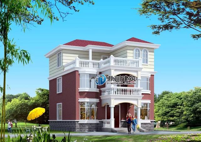 5套農(nóng)村小別墅效果圖和實拍圖的對比，第1套100%還原效果圖，第3套造價才25萬