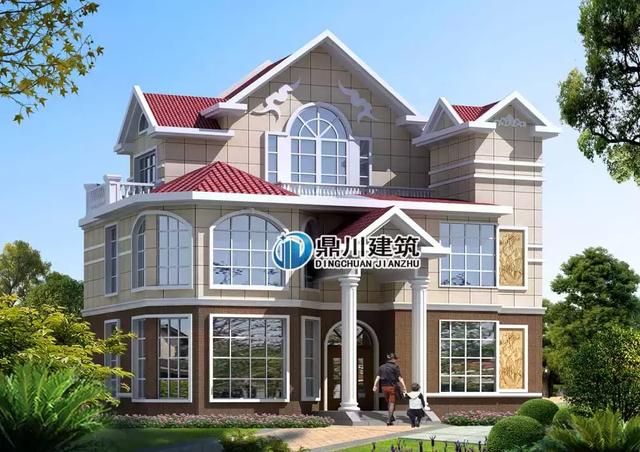 5套農(nóng)村小別墅效果圖和實拍圖的對比，第1套100%還原效果圖，第3套造價才25萬