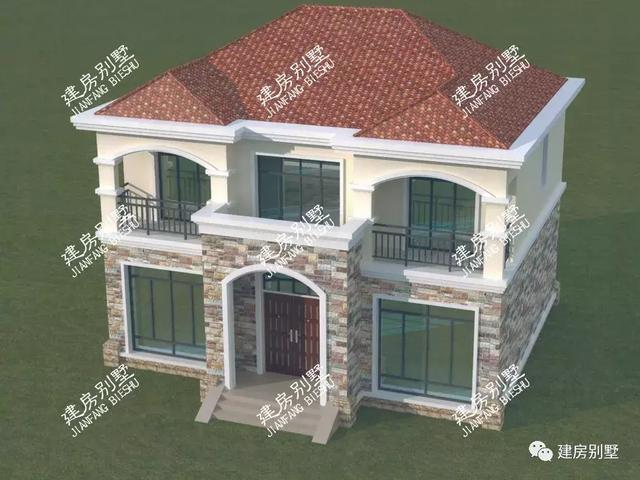 曬3棟兩層別墅完工的效果圖，同一個施工隊建的，風(fēng)格完全不同，你喜歡哪個呢