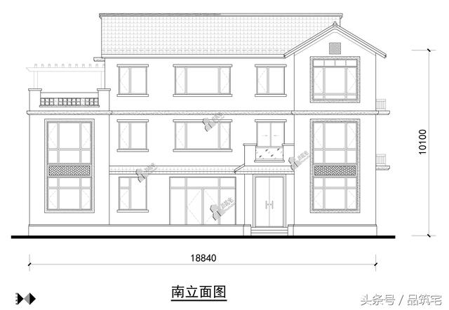三層中式別墅設(shè)計(jì)圖，綠水青山白墻黛瓦，鄉(xiāng)間恬淡生活躍然眼前