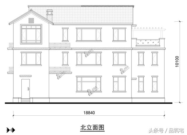 三層中式別墅設(shè)計(jì)圖，綠水青山白墻黛瓦，鄉(xiāng)間恬淡生活躍然眼前