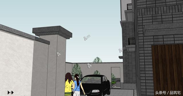 三層中式別墅設(shè)計(jì)圖，綠水青山白墻黛瓦，鄉(xiāng)間恬淡生活躍然眼前