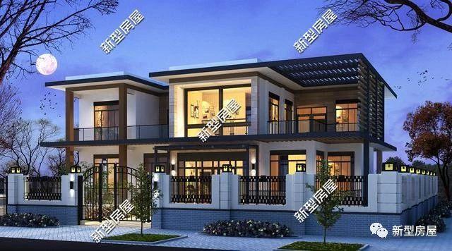 20萬(wàn)就能建起的二層農(nóng)村別墅圖，現(xiàn)代、實(shí)用、輕奢時(shí)尚，年輕人的最愛