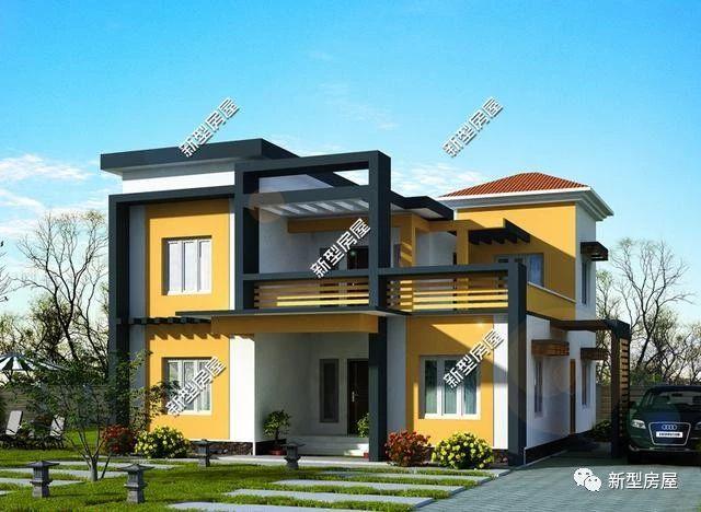 20萬(wàn)就能建起的二層農(nóng)村別墅圖，現(xiàn)代、實(shí)用、輕奢時(shí)尚，年輕人的最愛