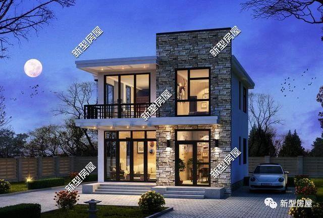 20萬(wàn)就能建起的二層農(nóng)村別墅圖，現(xiàn)代、實(shí)用、輕奢時(shí)尚，年輕人的最愛