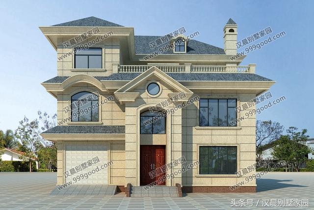 2款造價(jià)40萬(wàn)左右的三層農(nóng)村小別墅設(shè)計(jì)圖，造型豐富整體和諧，有無車庫(kù)都漂亮！