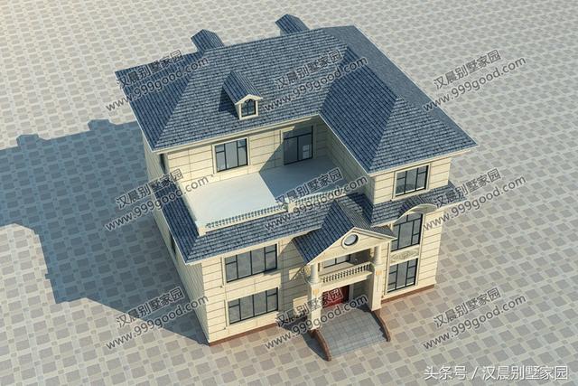 2款造價(jià)40萬(wàn)左右的三層農(nóng)村小別墅設(shè)計(jì)圖，造型豐富整體和諧，有無車庫(kù)都漂亮！