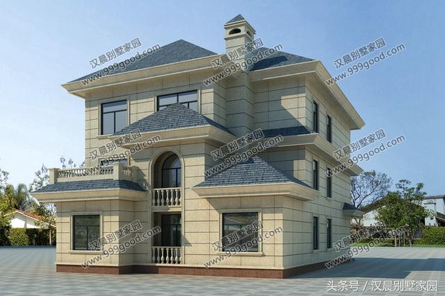 2款造價(jià)40萬(wàn)左右的三層農(nóng)村小別墅設(shè)計(jì)圖，造型豐富整體和諧，有無車庫(kù)都漂亮！