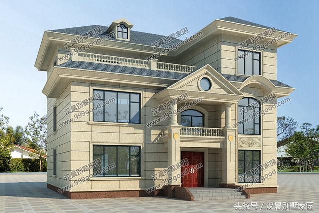 2款造價(jià)40萬(wàn)左右的三層農(nóng)村小別墅設(shè)計(jì)圖，造型豐富整體和諧，有無車庫(kù)都漂亮！