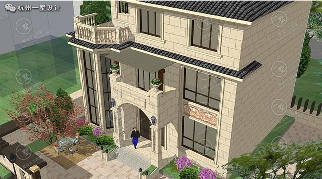 12×12方正的農村自建別墅圖，愜意的小庭院 真正的低調的豪宅！