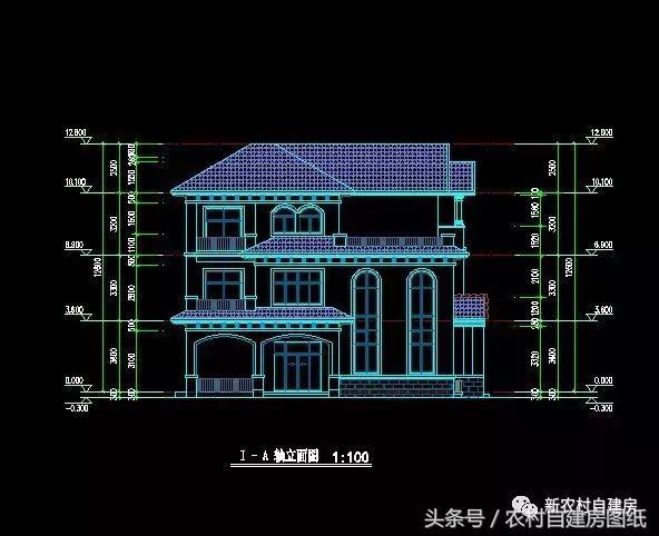 450平的復(fù)式三層豪華別墅設(shè)計圖，落地窗+大露臺，建套好房子能住一百年