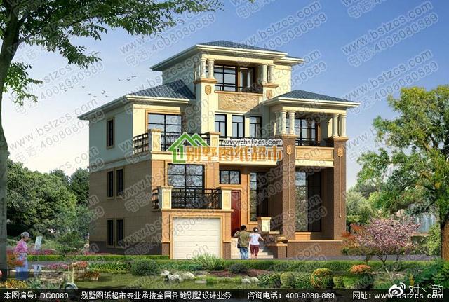錯(cuò)層歐式框架結(jié)構(gòu)四層別墅設(shè)計(jì)效果圖及施工圖