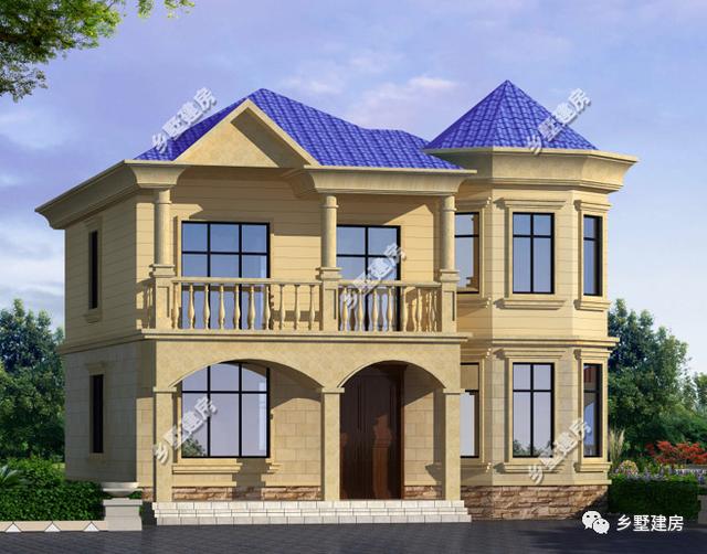 兩款不同風(fēng)格的農(nóng)村自建別墅圖，第一棟現(xiàn)代風(fēng)，第二棟歐式風(fēng)格