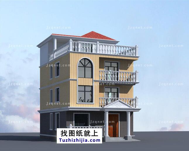 三層半新型農(nóng)村小樓房,面積不大，卻很符合農(nóng)村情況。