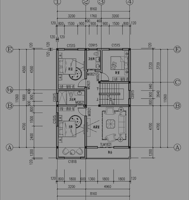 三層半新型農(nóng)村小樓房,面積不大，卻很符合農(nóng)村情況。