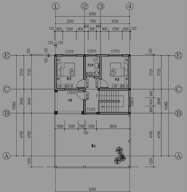 三層半新型農(nóng)村小樓房,面積不大，卻很符合農(nóng)村情況。