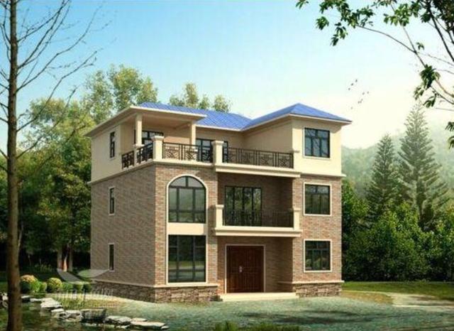 一款簡約風格的農(nóng)村小別墅圖，開間12米很實用，還設有堂屋，保證給你長臉！