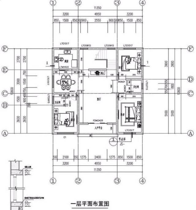 一款簡約風格的農(nóng)村小別墅圖，開間12米很實用，還設有堂屋，保證給你長臉！