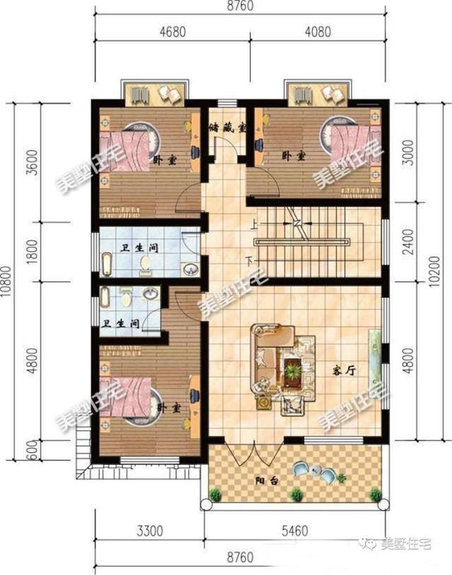 一款歐式風(fēng)格的四層別墅設(shè)計(jì)圖，開(kāi)間9X10米，精致的外觀，價(jià)格最低只要30萬(wàn)