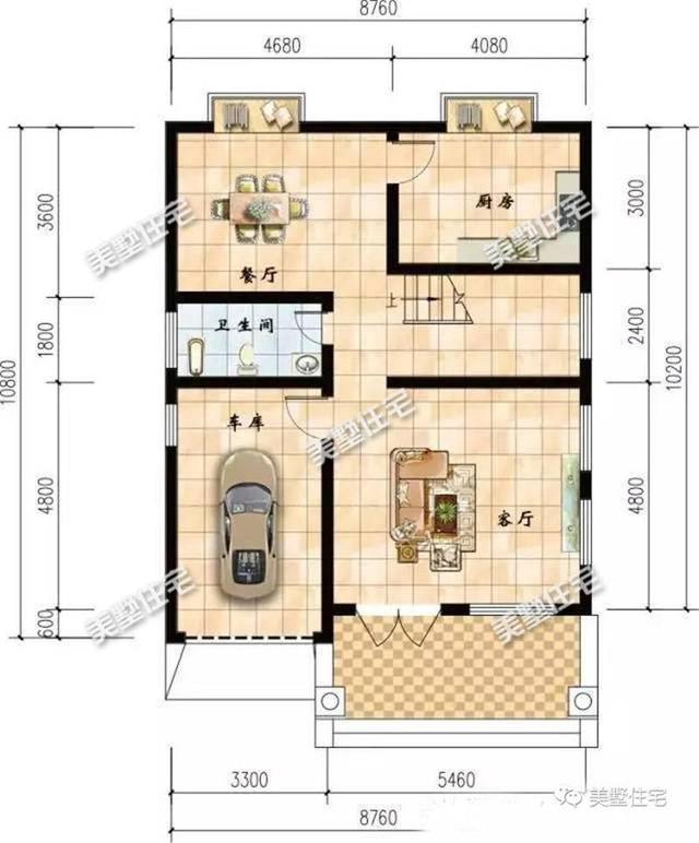 一款歐式風(fēng)格的四層別墅設(shè)計(jì)圖，開(kāi)間9X10米，精致的外觀，價(jià)格最低只要30萬(wàn)