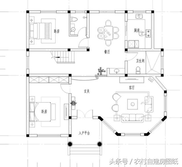 3款二層農(nóng)村小別墅設(shè)計(jì)圖，帶露臺(tái)堂屋臥室多，你更喜歡哪款