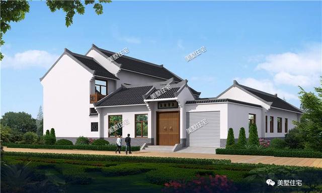 三款中式農(nóng)村別墅圖，青磚黛瓦，如詩如畫，透露著不一樣的美