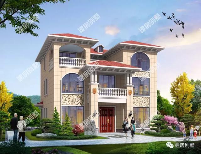 4棟建在農(nóng)村的三層歐式別墅圖，豪華大氣的外觀，建哪一棟都是令人生羨的