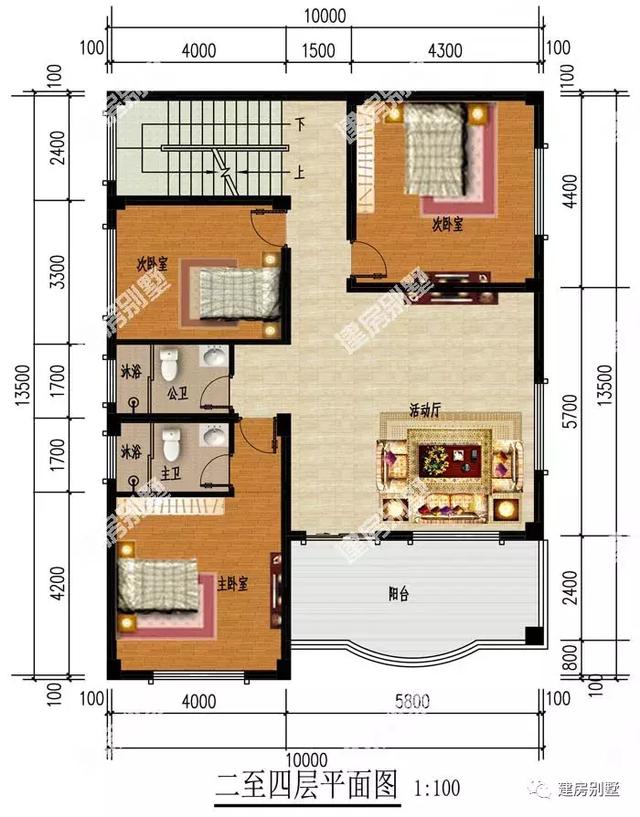 平屋頂多陽臺的五層自建房設計圖，這種房比較樸實簡單，自住出租都不錯
