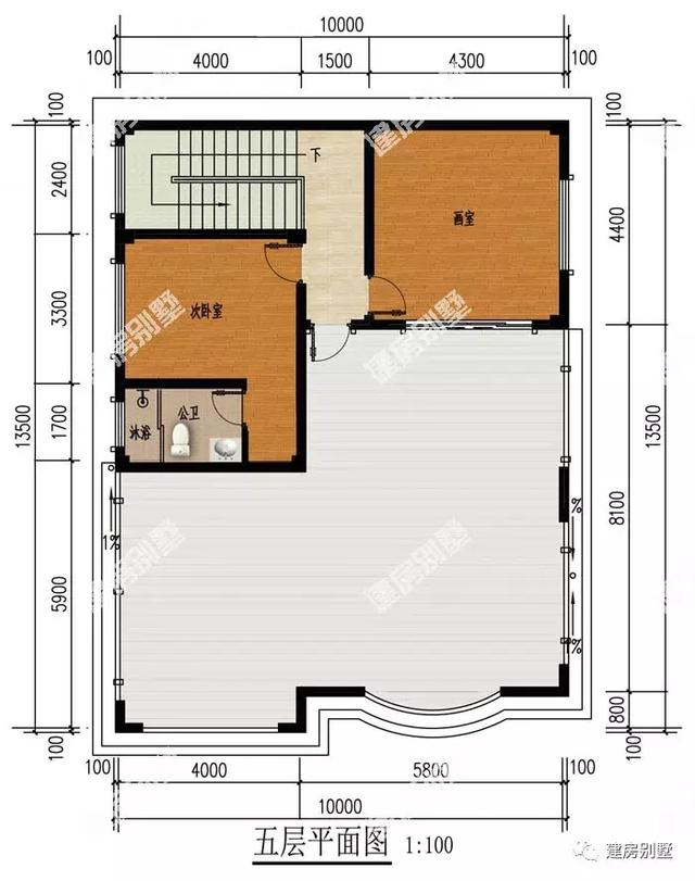 平屋頂多陽臺的五層自建房設計圖，這種房比較樸實簡單，自住出租都不錯