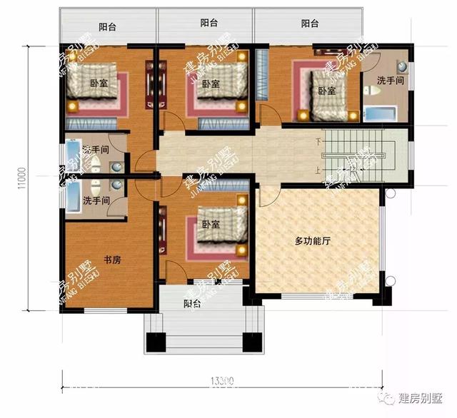 經(jīng)典實(shí)用夠氣派的四層別墅圖，戶型通透活動(dòng)室齊全，男女老少都喜歡