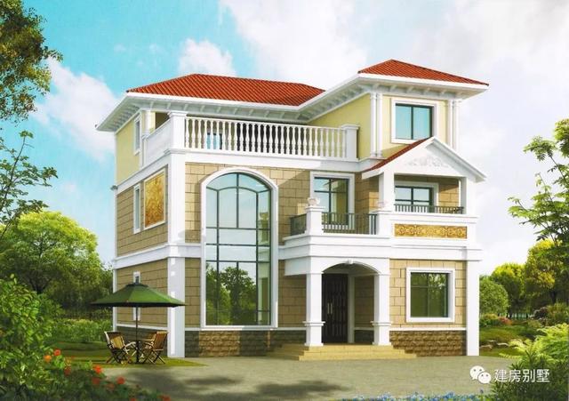 3棟面寬11.3米的農(nóng)村別墅圖，歐式別墅的經(jīng)典之作，不易過時(shí)