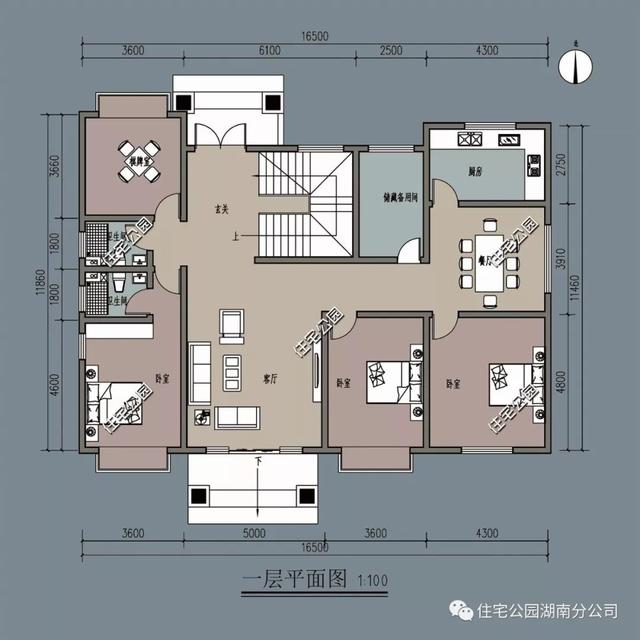 二層農(nóng)村別墅設(shè)計(jì)圖，11×16米帶飄窗露臺，美得不像話