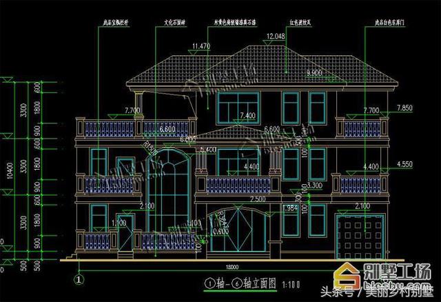 農(nóng)村三層別墅設(shè)計(jì)圖，宅基地大開間，28萬帶車庫(kù)造價(jià)低
