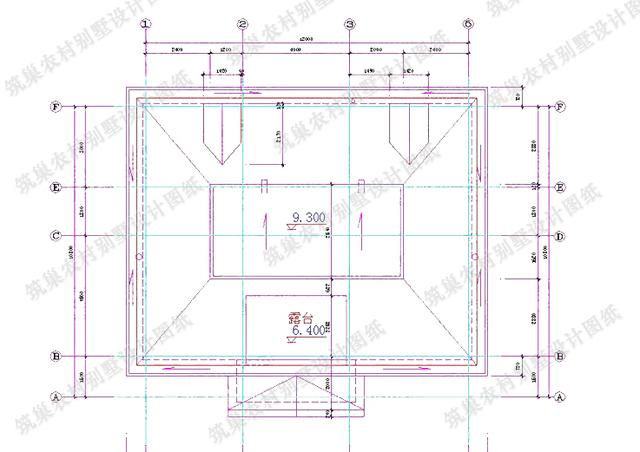 二層帶閣樓農村別墅設計施工圖30萬12×11米6臥