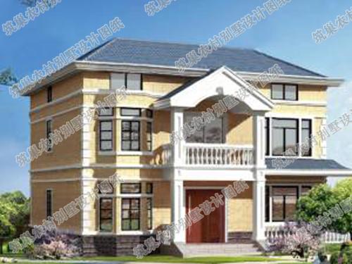 二層帶閣樓農村別墅設計施工圖30萬12×11米6臥