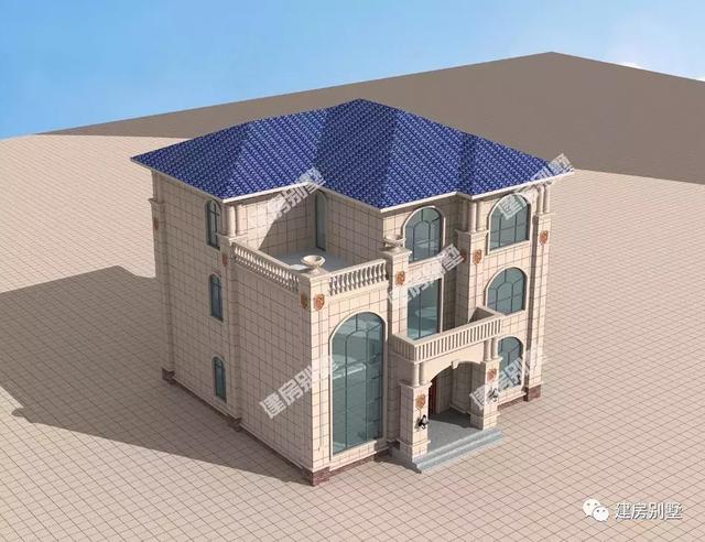 13.38×12米三層農村別墅設計圖，外觀和布局都特別贊，主體造價45萬左右