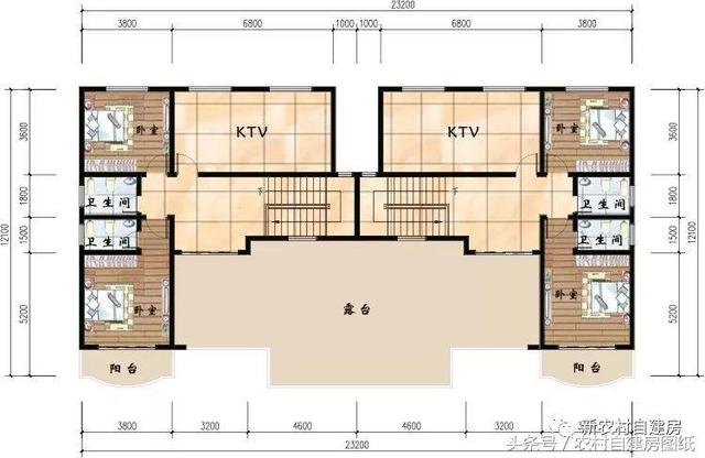 4款雙拼農(nóng)村建房別墅設(shè)計圖，戶型選的好，兄弟和睦父母也高興