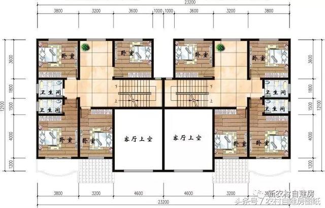 4款雙拼農(nóng)村建房別墅設(shè)計圖，戶型選的好，兄弟和睦父母也高興