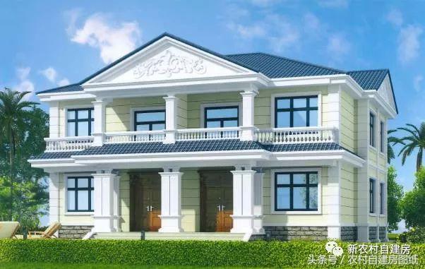 4款雙拼農(nóng)村建房別墅設(shè)計圖，戶型選的好，兄弟和睦父母也高興