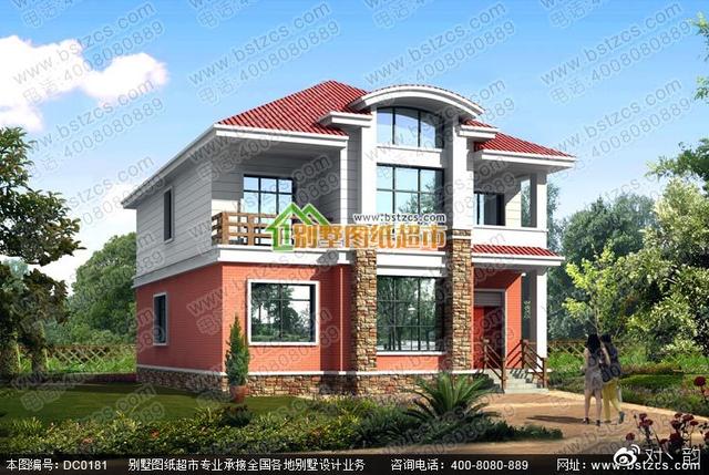 新農(nóng)村二層別墅設(shè)計(jì)效果圖，戶(hù)型合理，經(jīng)濟(jì)適用