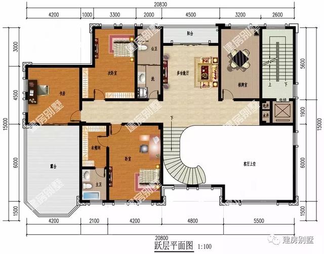 6層豪華別墅設(shè)計圖，外墻干掛石材幾十萬，美觀氣派，保證讓你風(fēng)風(fēng)光光