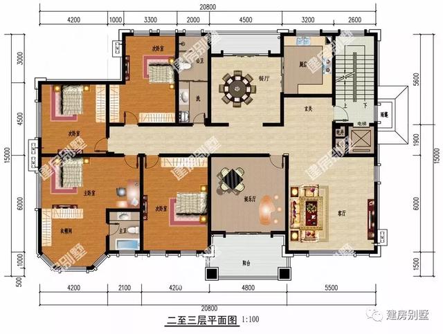 6層豪華別墅設(shè)計圖，外墻干掛石材幾十萬，美觀氣派，保證讓你風(fēng)風(fēng)光光