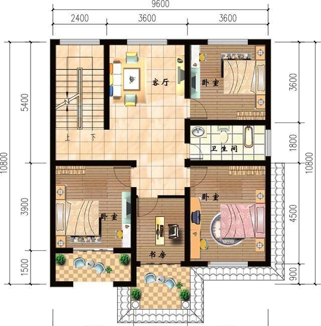 戶型經(jīng)過設計優(yōu)化的2款三層農(nóng)村別墅設計圖