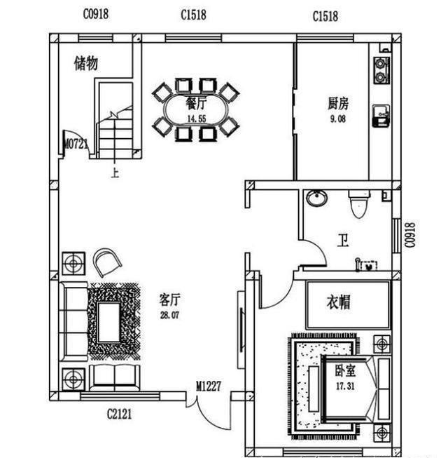 2款25萬二層簡歐農(nóng)村小別墅設(shè)計圖，外形設(shè)計雅觀，室內(nèi)布局流暢